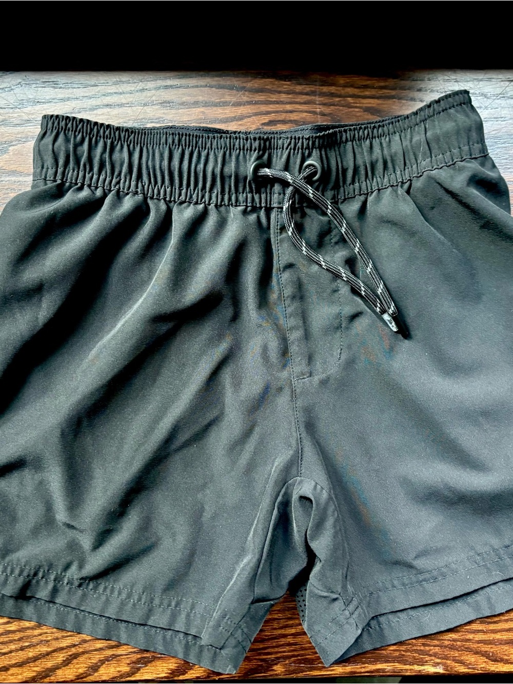Overtime boys Black Elastic Waist Active Shorts YM